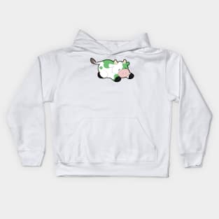 Sleepy Cow - Green Kids Hoodie